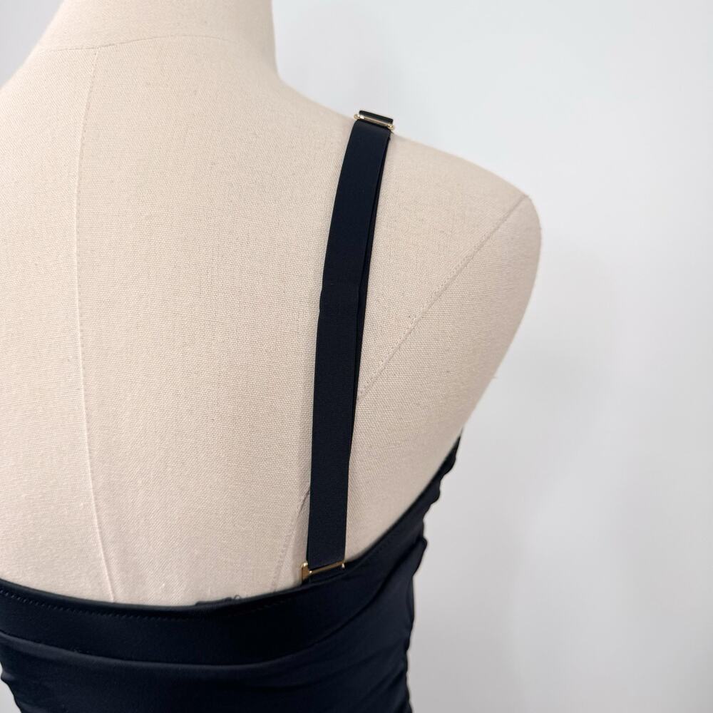 HAH We Are Hot As Hell It Suits U 1 Piece Swimsuit Black Swimdress Vacay Size M - Picture 6 of 11